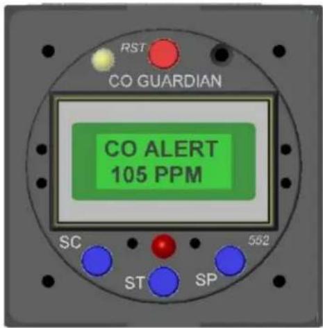 Guardian Avionics 551-101-002 - DISPLAY : CO LEVEL - 2
