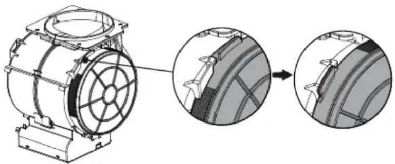 HAIER HP90ICSX4 - Fitting the carbon filters: - 2