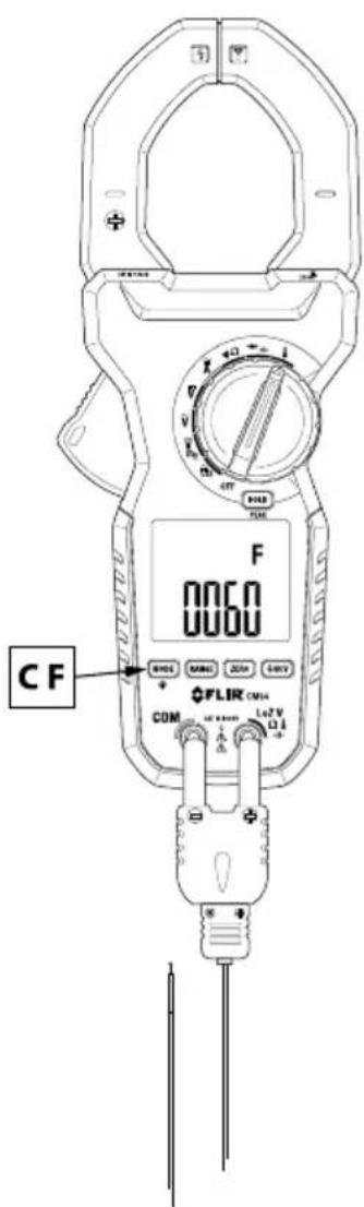 C F F 0000 0000 FLIR CM14 COM Lst V Ω L OFF RMS MINI 20Hz ONLY