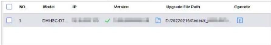 NO. Model IP Version Upgrade File Path Operate 1 DHHISC-D7 ✓ D/20220216/General_
