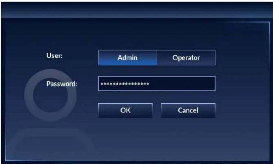 User: Admin Operator Password: ************ OK Cancel