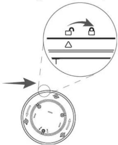 Diagram illustrating mechanical alignment or locking mechanism with labeled components and directional arrows