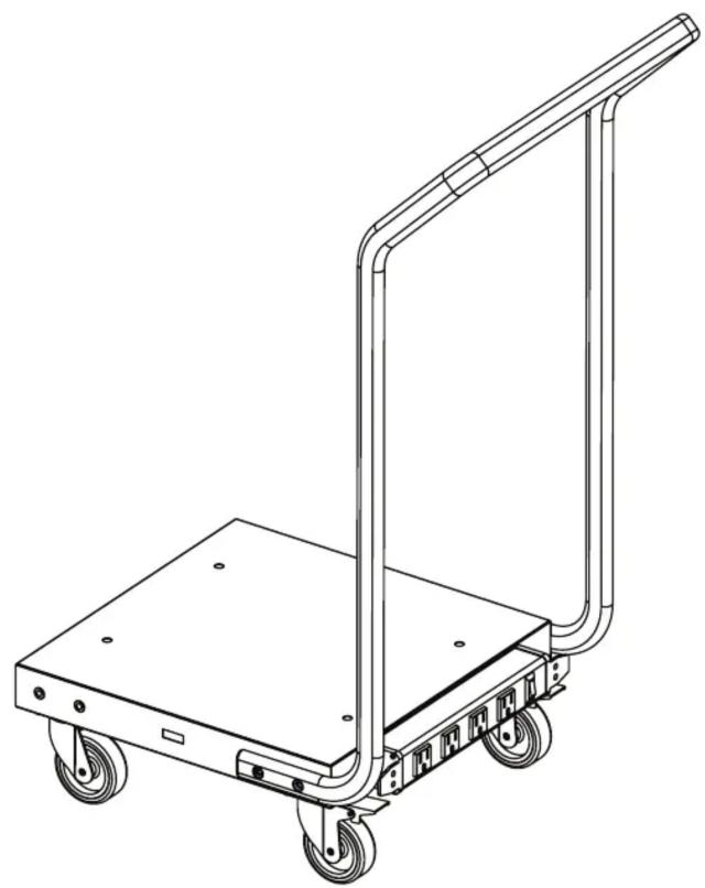 Luxor LLMC10 - Use the socket head bolts and split washers to attach the handle to the Dolly. - 1