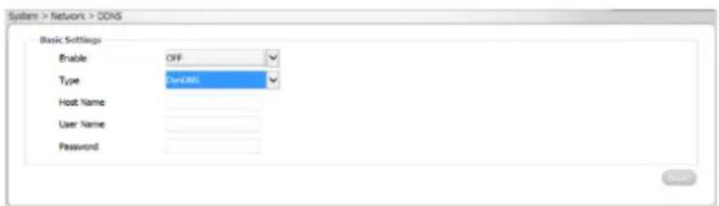 System > Network > DONS Basic Settings Enable Off Type LinkMS Host Name User Name Password Next