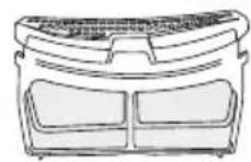 Line drawing of a hand adjusting a circular component with tools, no text or symbols present