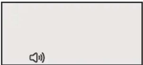 Blank white rectangle with a small speaker icon in the center (no text or symbols)