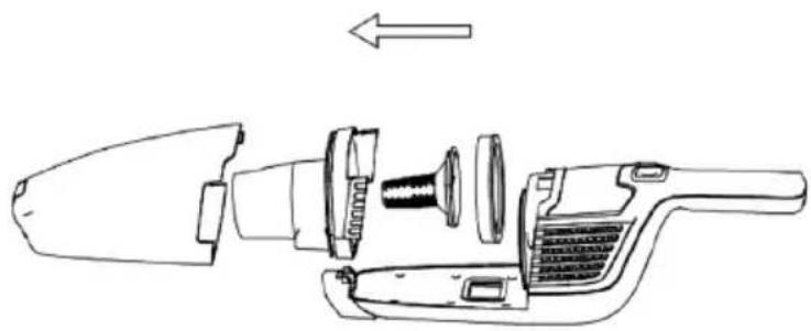 Kubo KBVVC4113 - Cleaning the dust container and filters - 5