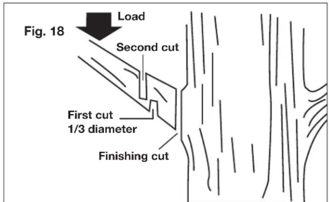 Load Fig. 18 Second cut First cut 1/3 diameter Finishing cut