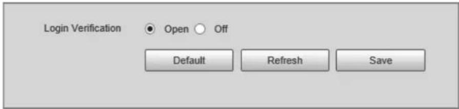 Login Verification Open Off Default Refresh Save