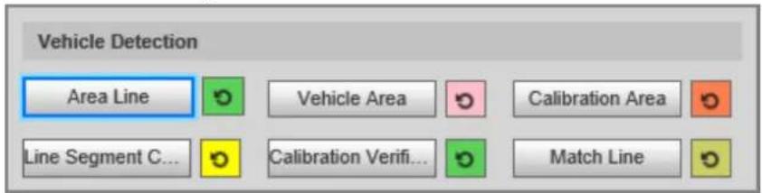 Vehicle Detection Area Line Vehicle Area Calibration Area Line Segment C... Calibration Verifi... Match Line