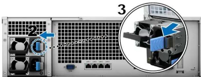 SYNOLOGY RackStation RS28221RP+ - Replace Power Supply Unit (PSU) - 1