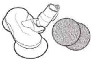 Illustration of a microscope and two circular objects (no text or symbols)