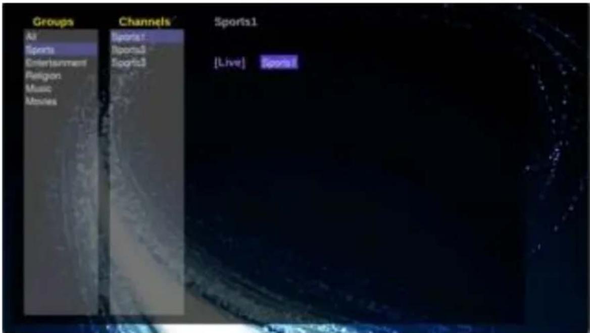 Groups Air Sports Entertainment Religion Music Movies Channels Sports1 Sports2 Sports3 Sports1 [Live] Sports1