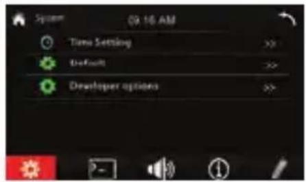 System OK 16 AM Time Setting Default Developer options