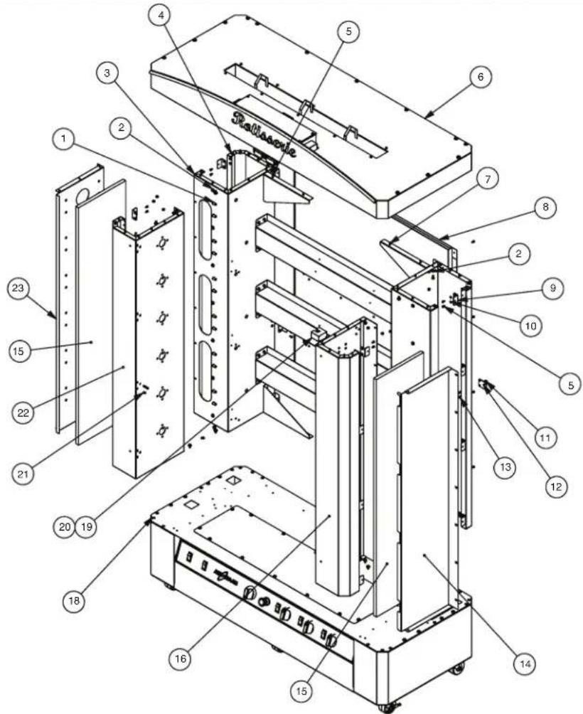 Alto-Shaam Rotisserie AR-6G - FULL aSSEMBLY - FRONT VIEW - 1