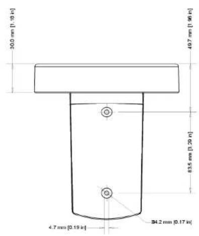 30.0 mm [1.19 in] 49.7 mm [1.96 in] 83.5 mm [3.20 in] 4.7 mm [0.19 in] 34.2 mm [0.17 in]