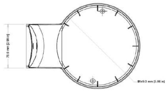 75.0 mm [2.99 in] Ø149.0 mm [5.86 in]