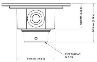 60.0 mm [2.36 in] 90.0 mm [3.54 in] 89.8 mm [3.53 in] PIPE THREAD G 1-1/2