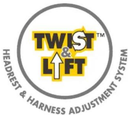 TWIST™ & LIFT HEADREST & HARNESS ADJUSTMENT SYSTEM