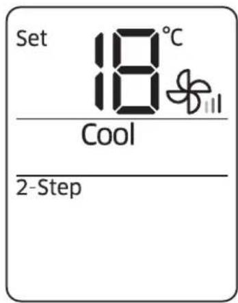 Set 18°C Cool 2-Step