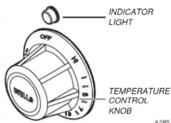 INDICATOR LIGHT OFF MELSA TEMPERATURE CONTROL KNOB a.2469