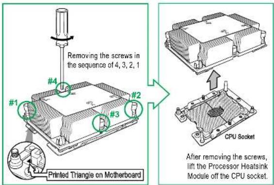 Supermicro SuperServer 1019P-WTR - Removing the Processor Heatsink Module (PHM) from the Motherboard - 1