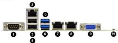 Supermicro SuperServer 1019P-WTR - Rear I/O Ports - 1