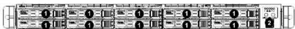 Supermicro SuperServer 1019P-WTR - Front Features - 1