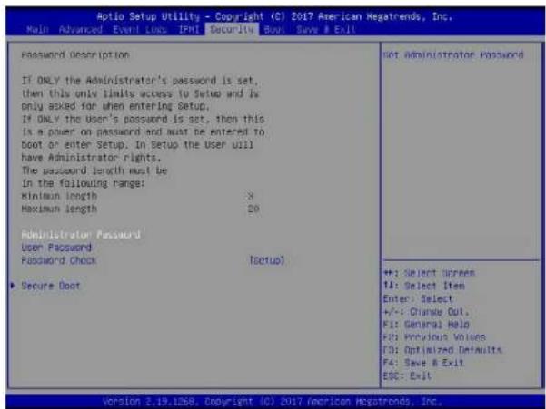 Supermicro SuperServer 1019P-WTR - Security - 1
