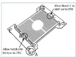 Supermicro SuperServer 1019P-WTR - Attaching the Non-F Model Processor to the Processor Clip to Create the Processor Carrier Assembly - 2