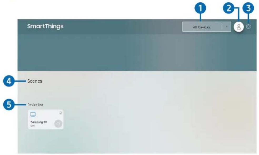 SmartThings All Devices Scenes Device List Samsung TV Off