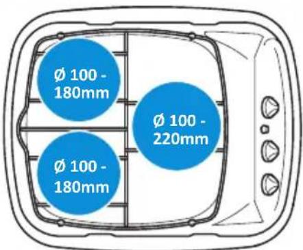 Ø 100 - 180mm Ø 100 - 220mm Ø 100 - 180mm