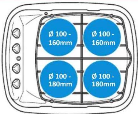 Ø 100 - 160mm Ø 100 - 160mm Ø 100 - 180mm Ø 100 - 180mm