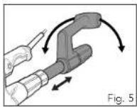 Full Boar FBDWS-6100U - Adjusting the rear extension handle - 1