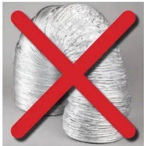 SIRIUS SL906DL850 - A reduction in the duct diameter from stated ducting size will void warranty. - 2