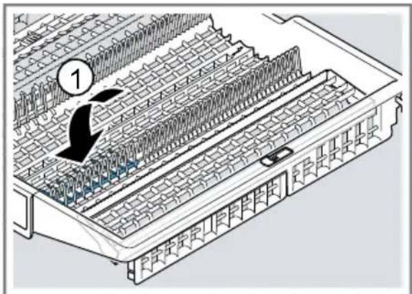 Technical diagram of a multi-level storage or warehouse layout with labeled component '1' and directional arrow indicating flow or movement.