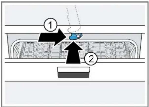 Diagram illustrating a mechanical or fluid system with labeled components and directional arrows indicating flow or movement.