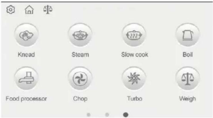 Knead Steam Slow cook Boil Food processor Chop Turbo Weigh