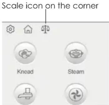 Scale icon on the corner Knead Steam