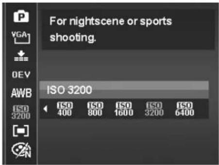 For nightscene or sports shooting. ISO 3200 ISO 400 800 1600 3200 6400
