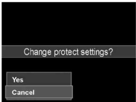 Change protect settings? Yes Cancel