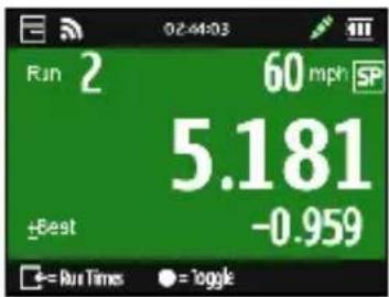 Qstarz LT-Q6000 - ☆ Run me screen for Drag race (tested with speed 0-60mph). - 1