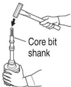 Core bit shank