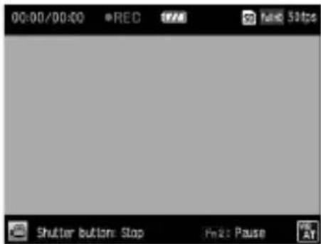 00:00/00:00 • REC File 53fps Shutter buttons: Stop Finish Pause OK