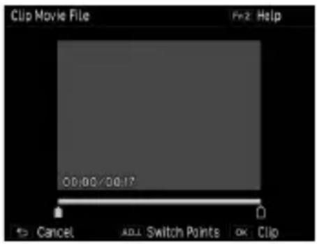 Clip Movie File 00:00/00:17 Cancel Add Switch Points OK Clip