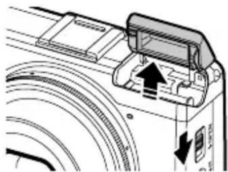 RICOH GR Limited Edition - To use the flash, slide the ↕OPEN switch down. - 1