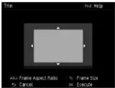 Trim Add: Frame Aspect Ratio Cancel Frame Size OK: Execute Pn2 Help