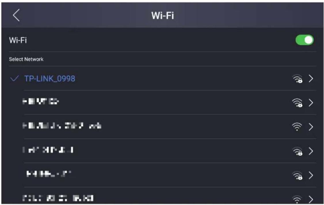 Wi-Fi Wi-Fi Select Network ✓ TP-LINK_0998 H:V: H:V:J: 342.66 I:H:J:J: H:H:J: F:G:G:G