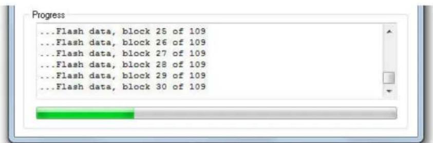 Progress ...Flash data, block 25 of 109 ...Flash data, block 26 of 109 ...Flash data, block 27 of 109 ...Flash data, block 28 of 109 ...Flash data, block 29 of 109 ...Flash data, block 30 of 109