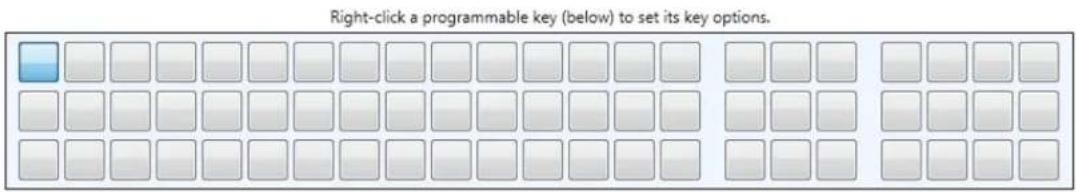 Right-click a programmable key (below) to set its key options.